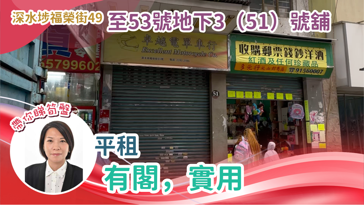 Unit Video materials about Sham Shui Po Fuk Wing Street | Retail Listing | Centaline Commercial