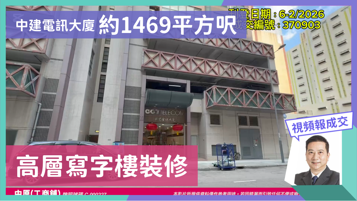 中建电讯大厦 约1469平方尺 高层写字楼装修｜中原工商铺